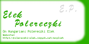 elek polereczki business card